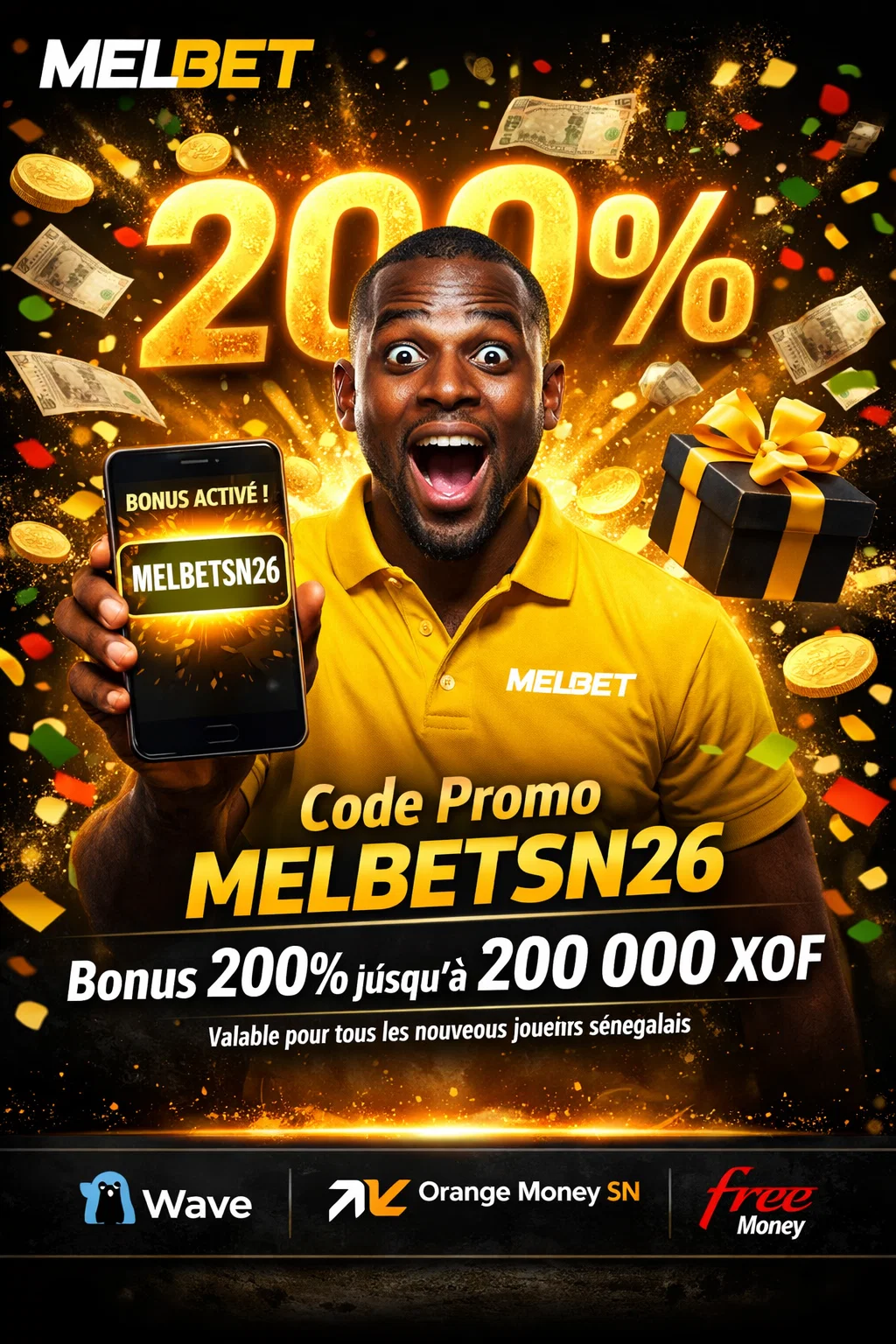 code promo melbet sénégal MELBETSN26